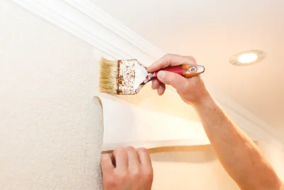Pose de papier peint aux Omergues — revêtements muraux et toiles de verre